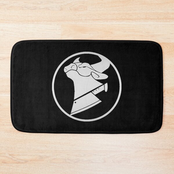 Item preview, Cow Chop Logo White On Black designed and sold by tbarbosantjean.