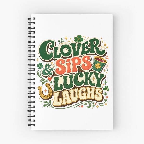 Item preview, Clover Sips and Lucky Laughs St Patrick’s Day Shamrock Irish Party Design designed and sold by inkoutninja.
