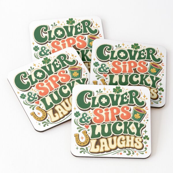 Item preview, Clover Sips and Lucky Laughs St Patrick’s Day Shamrock Irish Party Design designed and sold by inkoutninja.