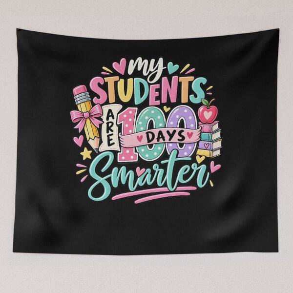 Item preview, My Students Are 100 Days Smarter Teacher 100th Day Of School Educator designed and sold by drawwiika+44.
