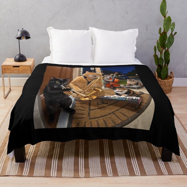 Item preview, Cat Playing Saxophone Funny Meme designed and sold by Hedoraxe.