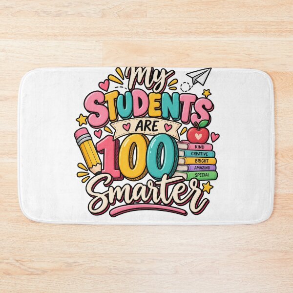 Item preview, My Students Are 100 Smarter Teacher Educator School 100 Days designed and sold by drawwiika+44.