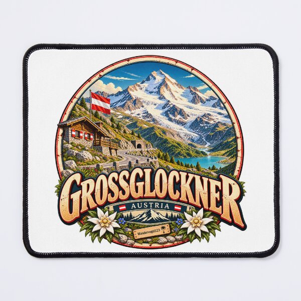 Item preview, Grossglockner Austria – Vintage Alpine High Alpine Road & Mountain Panorama designed and sold by Wandervogel123.