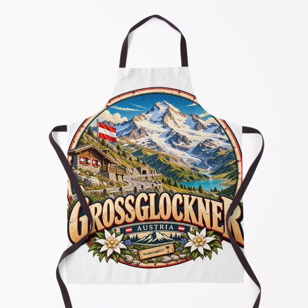 Item preview, Grossglockner Austria – Vintage Alpine High Alpine Road & Mountain Panorama designed and sold by Wandervogel123.