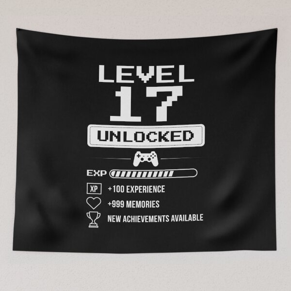 Item preview, Level 17 Unlocked birthday gift designed and sold by NumbersFort.