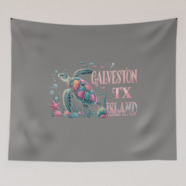 Item preview, Galveston TX Island Retro Sea Turtle Ocean-62 designed and sold by JoachimKohler.