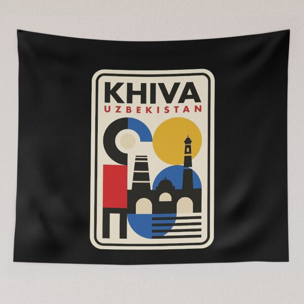 Item preview, Retro Khiva Bauhaus Geometric Skyline designed and sold by k3rstman1.