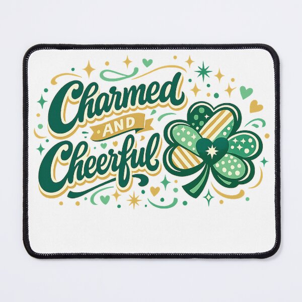 Item preview, Charmed and Cheerful Shamrock St Patrick’s Day Lucky Clover Retro Design designed and sold by inkoutninja.