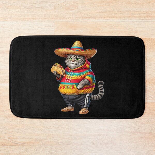 Item preview, Gato comiendo tacos, divertido gato gordo con tacos designed and sold by charoen-design.