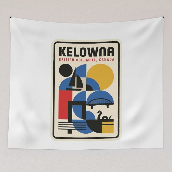 Item preview, Retro Kelowna Bauhaus Geometric Skyline designed and sold by k3rstman1.