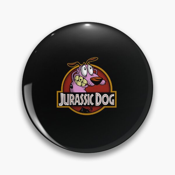 Artikelvorschau, Courage the Cowardly Dog – Jurassic Dog Parodie entworfen und verkauft von krowsunna.