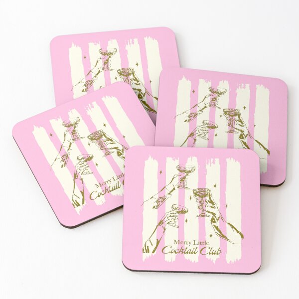 Item preview, Merry Little Cocktail Club Pink Stripes designed and sold by MaiZephyr.