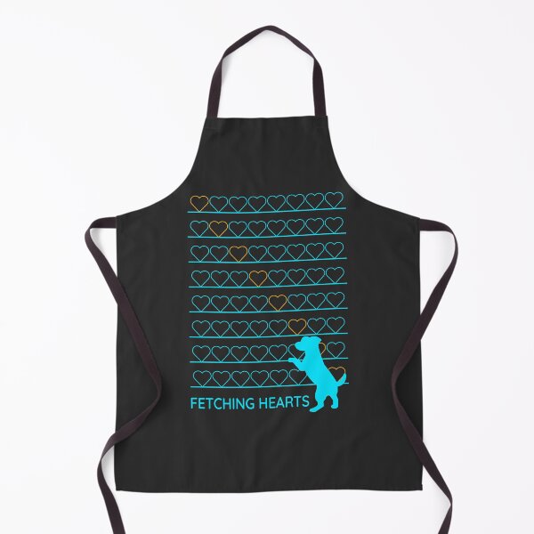 Item preview, Neon Cyan Dog Reaching For Orange Glowing Hearts designed and sold by ANJ Creative Designs.
