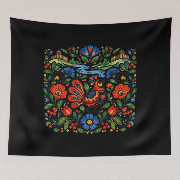 Item preview, Polish Folk Art Bird and Floral Countryside designed and sold by Gomqes.