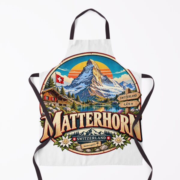 Item preview, Matterhorn Switzerland – Swiss Alps Mountain World Retro Design designed and sold by Wandervogel123.