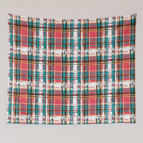 Aperçu de l'œuvre Motif Madras rose turquoise créée et vendue par RichardRags.