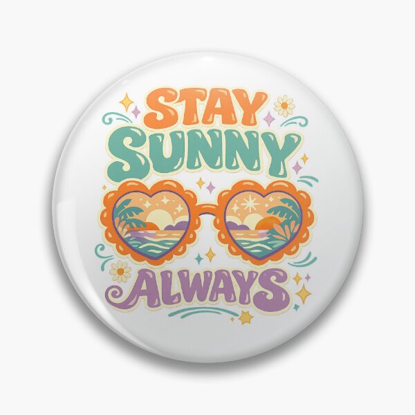 Item preview, Stay Sunny Always Retro Summer Heart Sunglasses Beach Vacation Design designed and sold by inkoutninja.