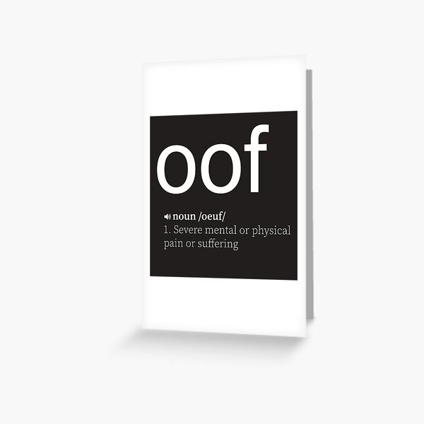 Roblox Oof - Roblox Greeting Card