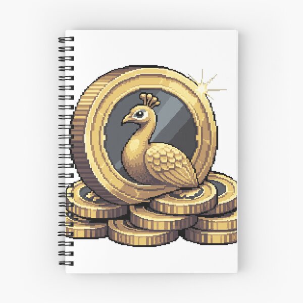 Item preview, Peacock Coin — Medallion Pixel Art designed and sold by PixelBrujeria.