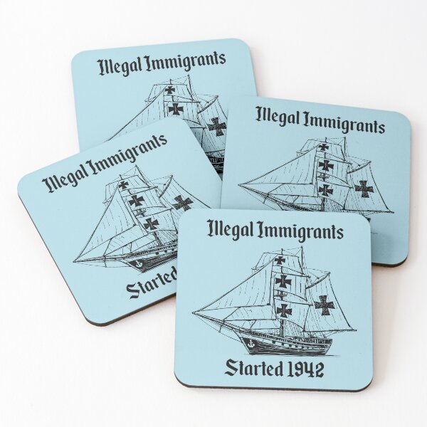 Item preview, Illegal Immigrants Started 1942 - Funny Columbus Ship Immigrants designed and sold by salsamirellae.