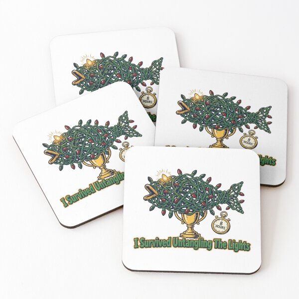 Item preview, I Survived Untangling The Lights Funny Boomer Christmas Shirt designed and sold by Hearth & Hue.