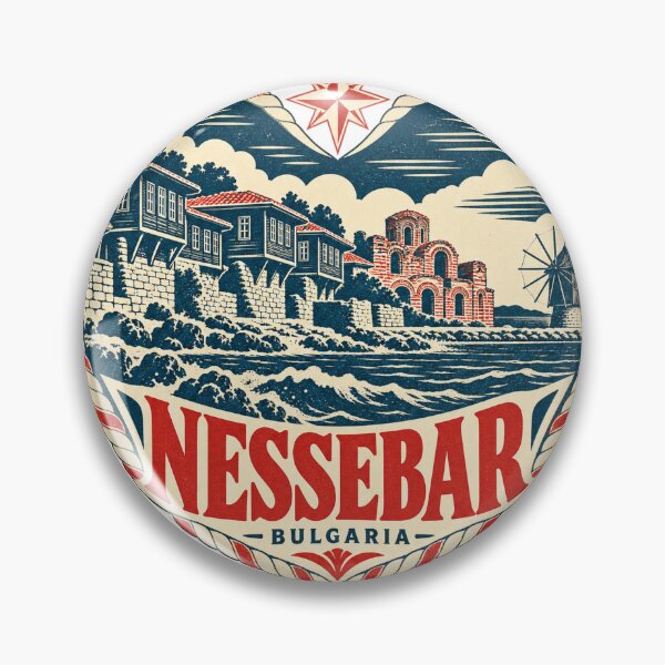 Item preview, Nessebar Bulgaria Travel Souvenir Nautical Woodcut Heart designed and sold by VisualArtsOasis.