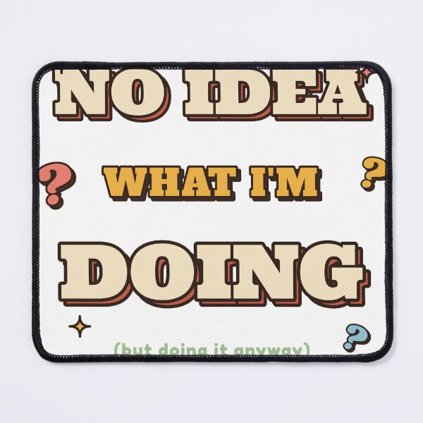 Item preview, No Idea What I'm Doing - Funny Retro Slab Typography designed and sold by Playful Paper Club.