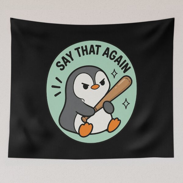 Item preview, Say That Again Penguin designed and sold by HarveyLink.