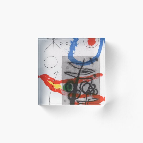Joan Miró - Peintures sur Cartons II Lithograph on Wove Paper 1965, tshirt, tee, jersey, poster, artwork Acrylic Block