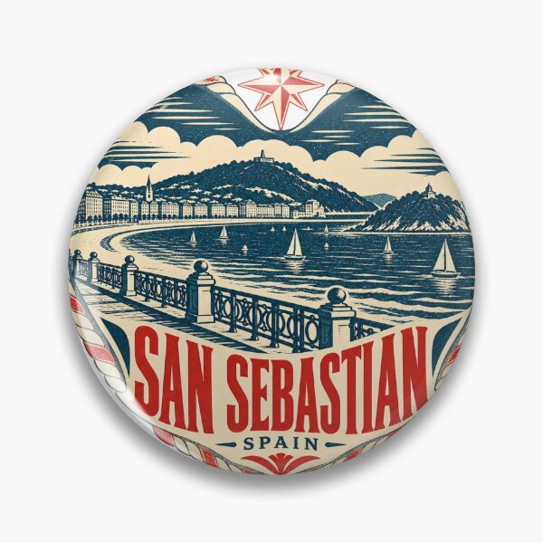 Item preview, San Sebastian Spain Travel Souvenir Nautical Woodcut Heart designed and sold by VisualArtsOasis.