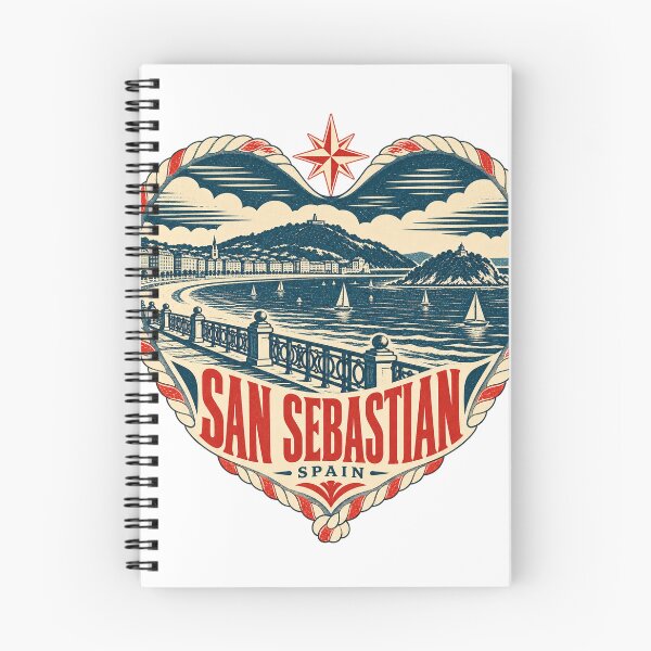 Item preview, San Sebastian Spain Travel Souvenir Nautical Woodcut Heart designed and sold by VisualArtsOasis.