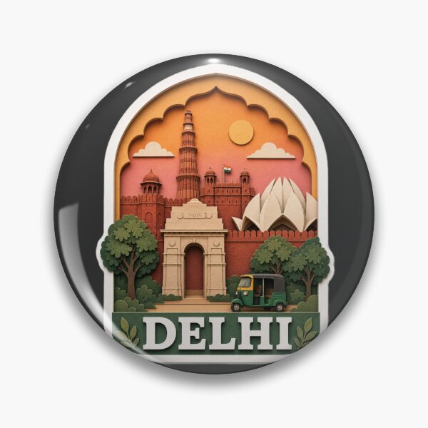 Item preview, Delhi Landmarks India Gate Qutub Minar Sticker designed and sold by stg-reigns.