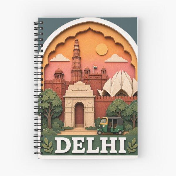 Item preview, Delhi Landmarks India Gate Qutub Minar Sticker designed and sold by stg-reigns.