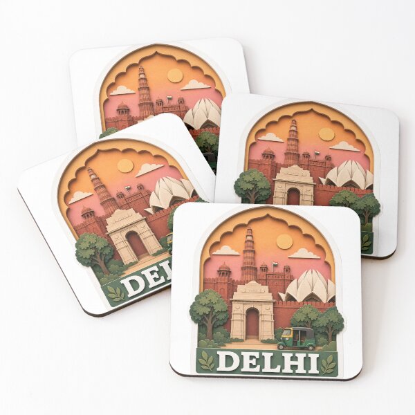 Item preview, Delhi Landmarks India Gate Qutub Minar Sticker designed and sold by stg-reigns.