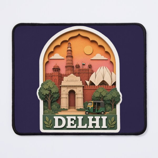 Item preview, Delhi Landmarks India Gate Qutub Minar Sticker designed and sold by stg-reigns.