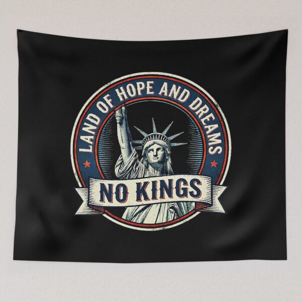 Item preview, Land Of Hope And Dreams No Kings Vintage Patriotic Emblem designed and sold by lumiprintsart.