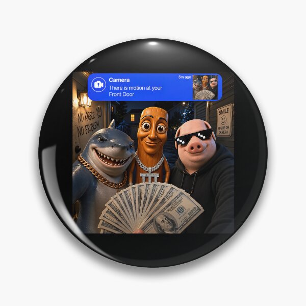 Item preview, There is Motion At Your Front Door Tung Sahur John Pork Shark Meme designed and sold by charoen-design.