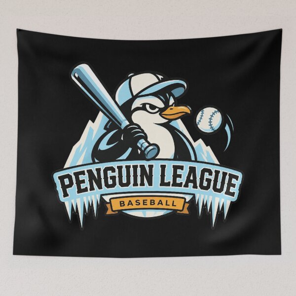 Item preview, Penguin League Baseball designed and sold by HarveyLink.