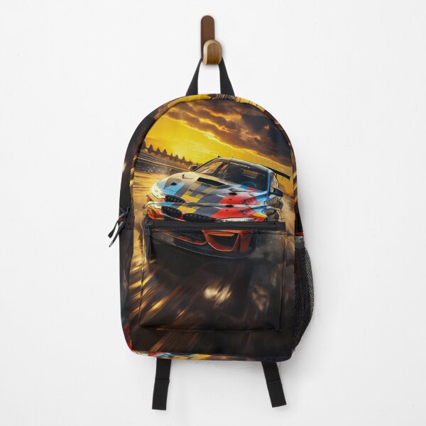 Item preview, Colorful Racing Car Drifting at Golden Sunset designed and sold by RevUpDesign.