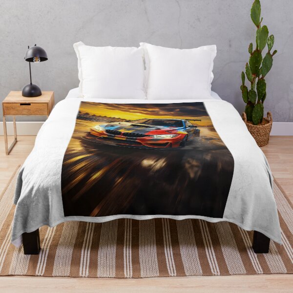 Item preview, Colorful Racing Car Drifting at Golden Sunset designed and sold by RevUpDesign.
