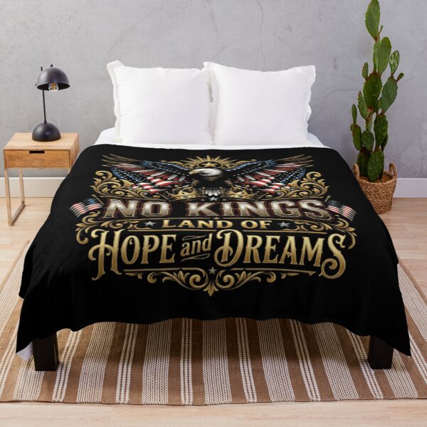 Item preview, Land Of Hope Dreams No Kings Anti Monarchy Patriotic designed and sold by lumiprintsart.