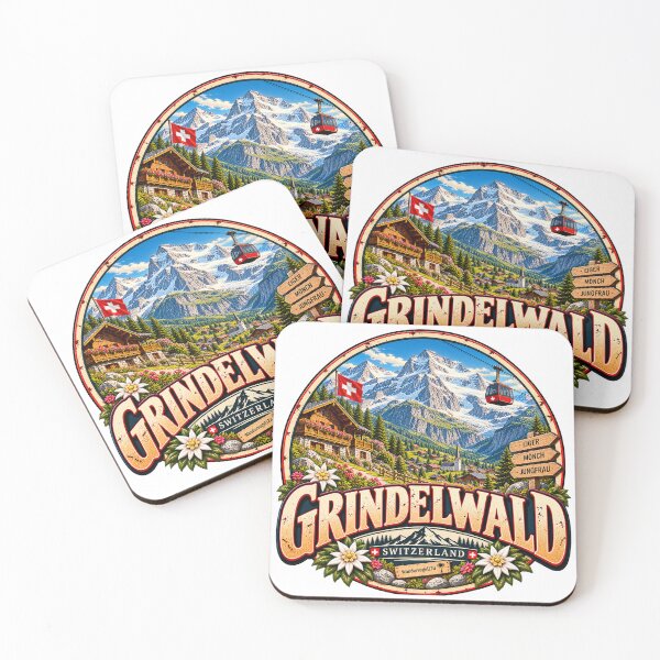 Item preview, Grindelwald Switzerland – Eiger Jungfrau & Swiss Alps Retro Design designed and sold by Wandervogel123.