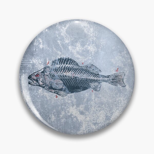 Item preview, Vintage Fish Blue Skeleton Anatomy Diagram Specimen Bones designed and sold by Ghoul Enterprises.