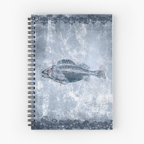Item preview, Vintage Fish Blue Skeleton Anatomy Diagram Specimen Bones designed and sold by Ghoul Enterprises.