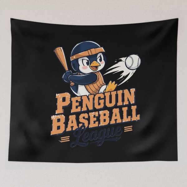 Aperçu de l'œuvre Ligue de baseball des pingouins créée et vendue par HarveyLink.