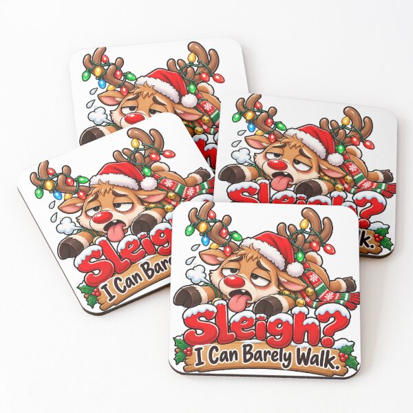 Item preview, Sleigh? I Can Barely Walk – Funny Exhausted Reindeer Christmas designed and sold by RJACreative.