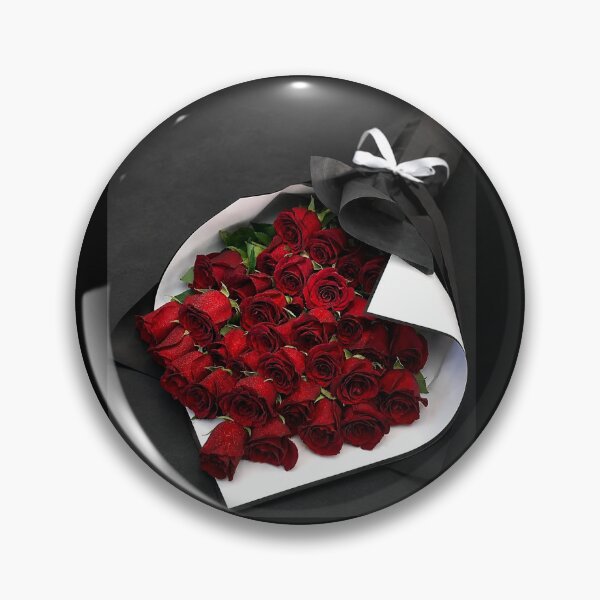Artikelvorschau, Luxury Dark Romance Red Roses Bouquet with Water Drops entworfen und verkauft von Ingr1d-M3deea.