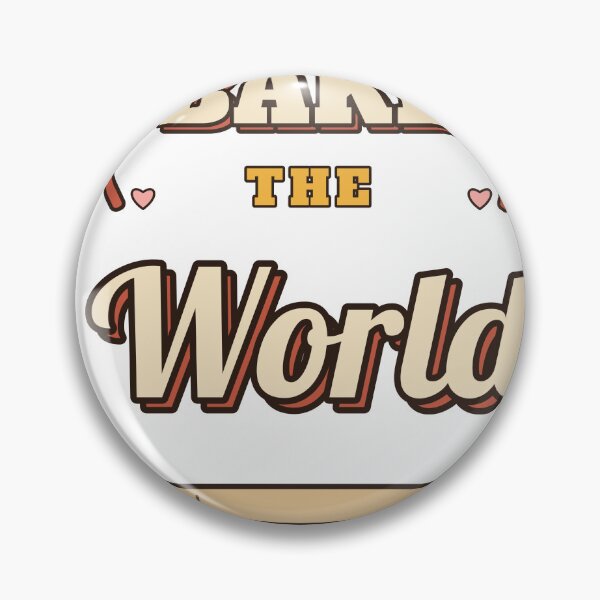 Item preview, Bake the World a Better Place - Baking Pun Typography designed and sold by Playful Paper Club.