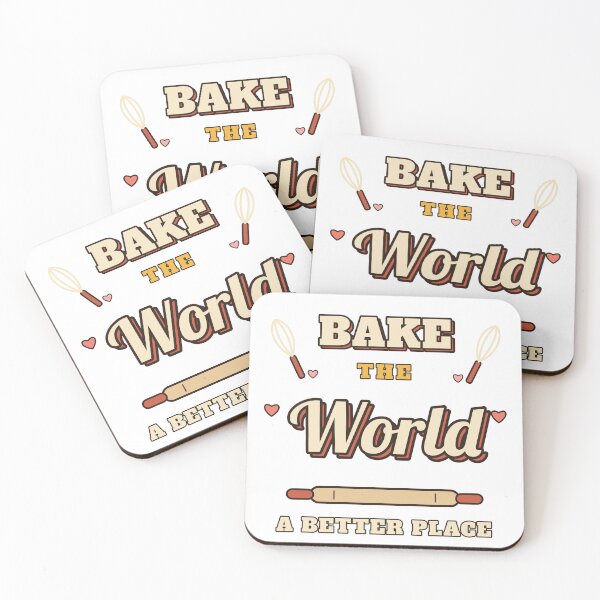 Item preview, Bake the World a Better Place - Baking Pun Typography designed and sold by Playful Paper Club.