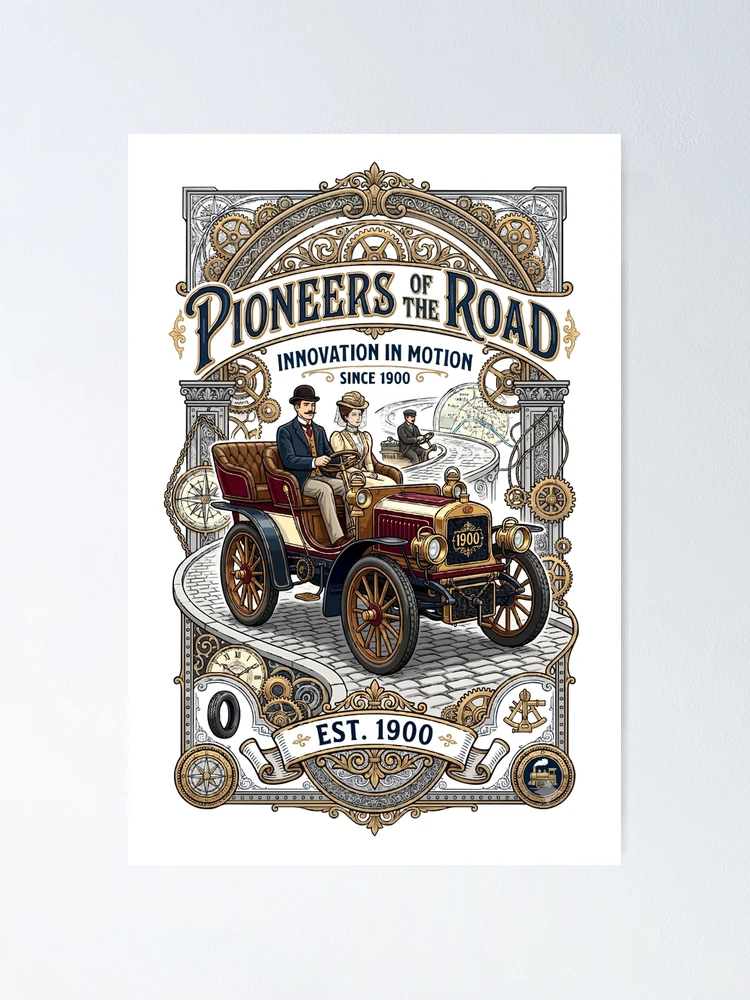 Thumbnail 1 of 3, Poster, Retro car designed and sold by Remy490.